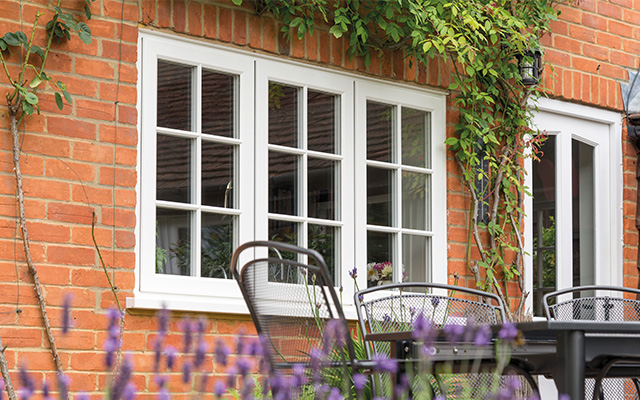 double glazing with timber effect